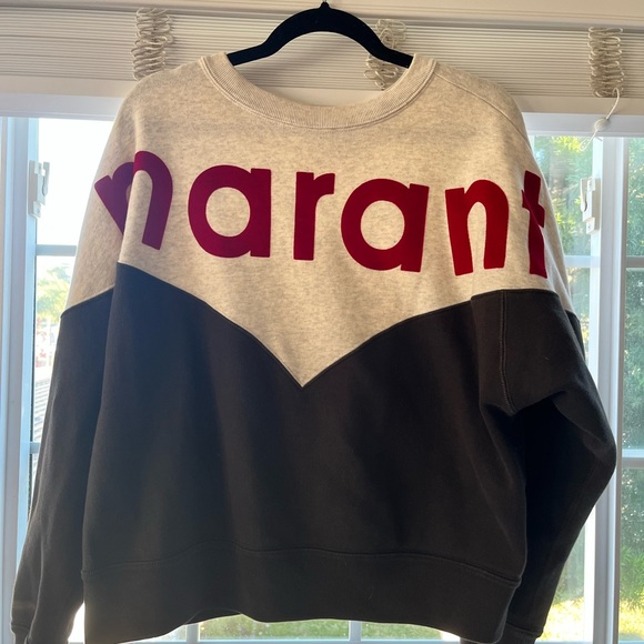 Isabel Marant Etoile houston pullover in faded black and red - Picture 3 of 5